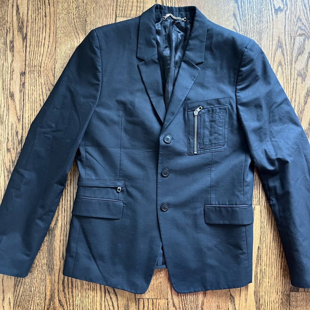 Diesel black gold label black blazer. New. Size 50.